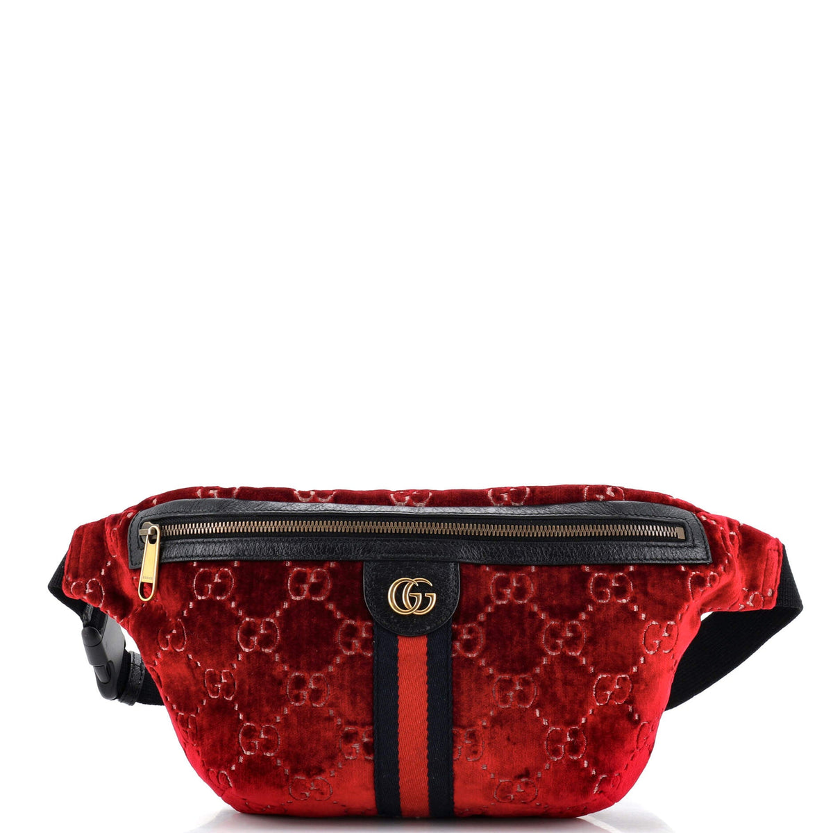 Gucci GUCCI Ophidia Zip Belt Bag GG Velvet