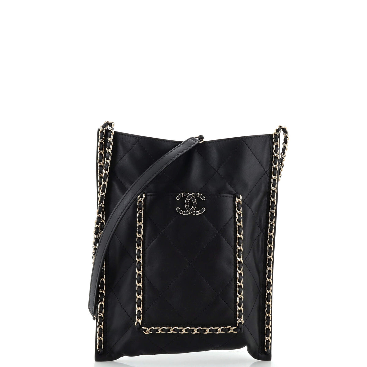 Chanel CHANEL Flat Shopping Bag Quilted Calfskin Small
