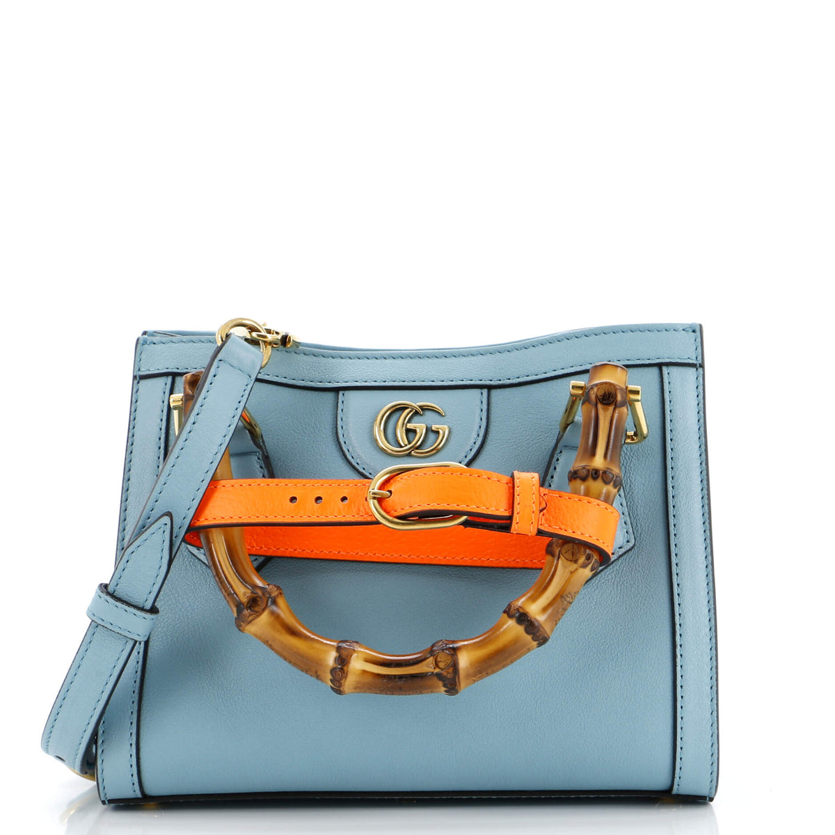 Gucci GUCCI Diana NM Bamboo Handle Tote Leather Mini