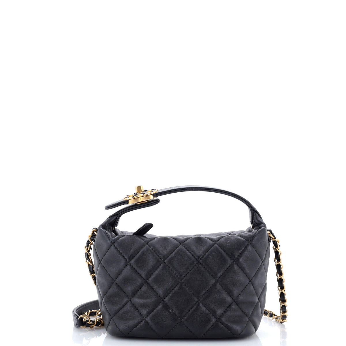 Chanel CHANEL Perfect Meeting Hobo Quilted Lambskin Small