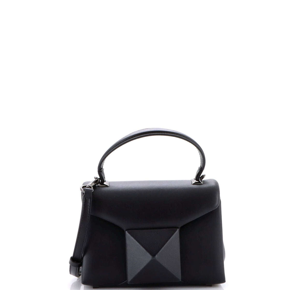 Valentino VALENTINO GARAVANI One Stud Top Handle Flap Bag Leather Mini