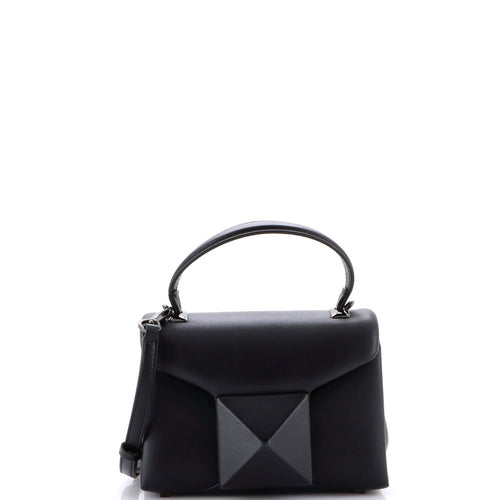 VALENTINO GARAVANI One Stud Top Handle Flap Bag Leather Mini