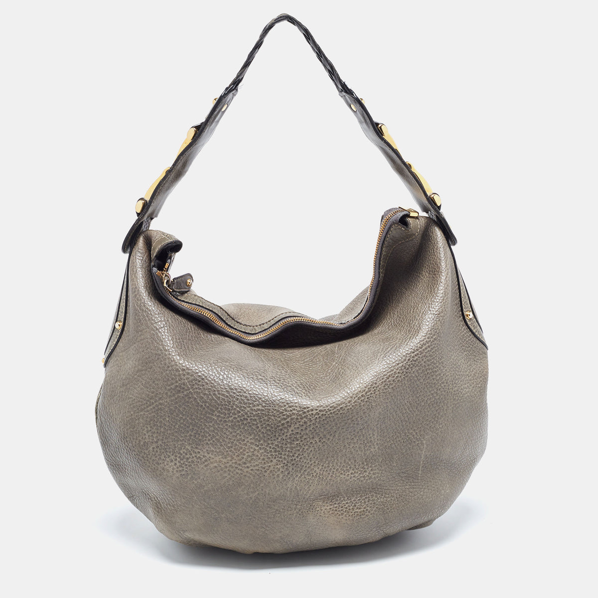 Gucci Pale Green Leather Medium Pelham Hobo
