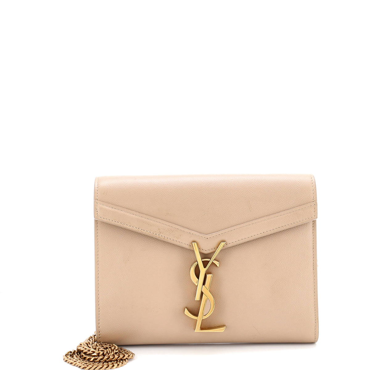 Saint Laurent Cassandra Chain Shoulder Bag Leather Small