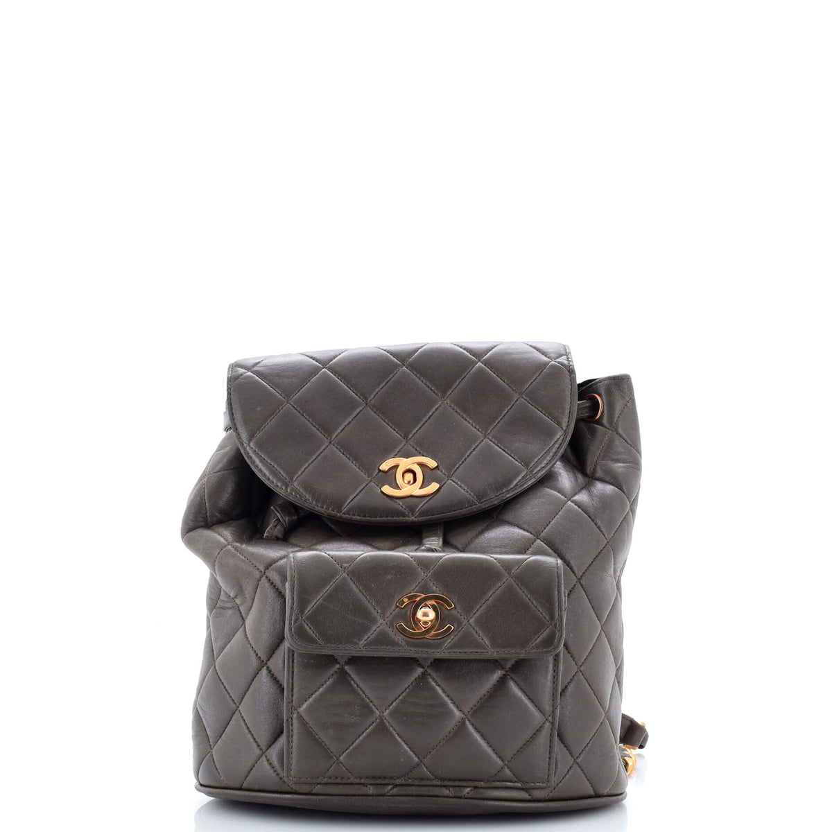Chanel CHANEL Vintage CC Pocket Backpack Quilted Lambskin Small