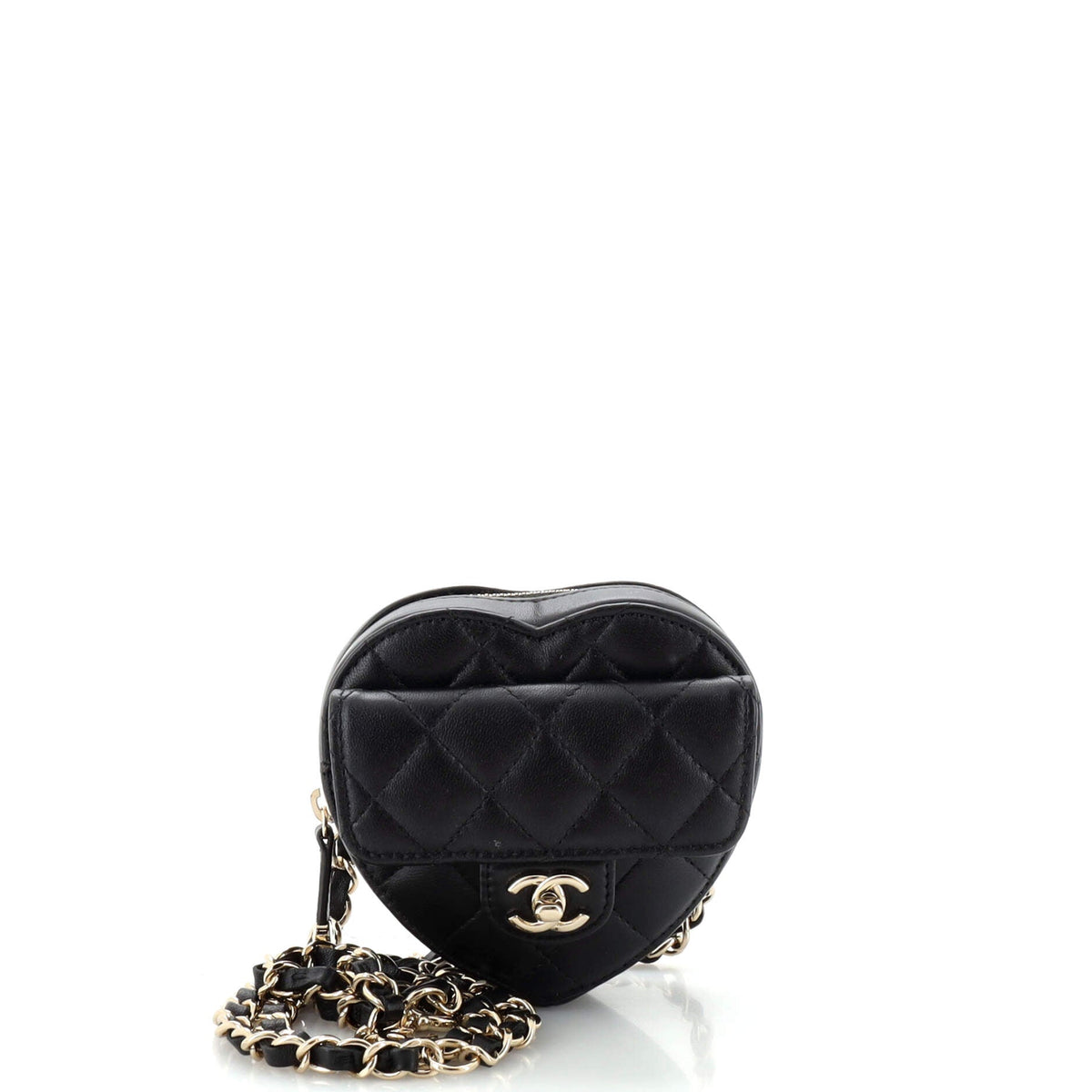 Chanel CHANEL CC in Love Heart Belt Bag Quilted Lambskin