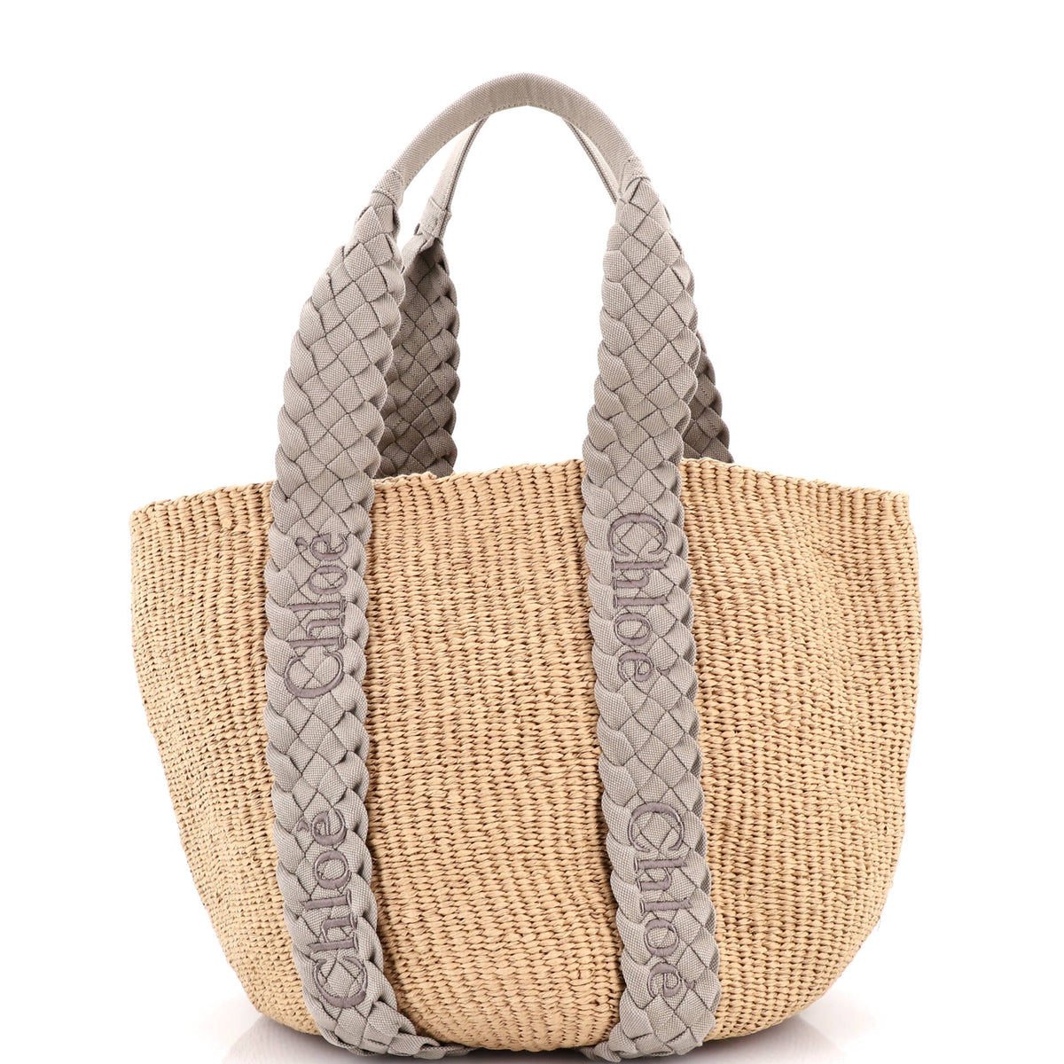 Chloe CHLOE x Mifuko Woody Tote Raffia Large