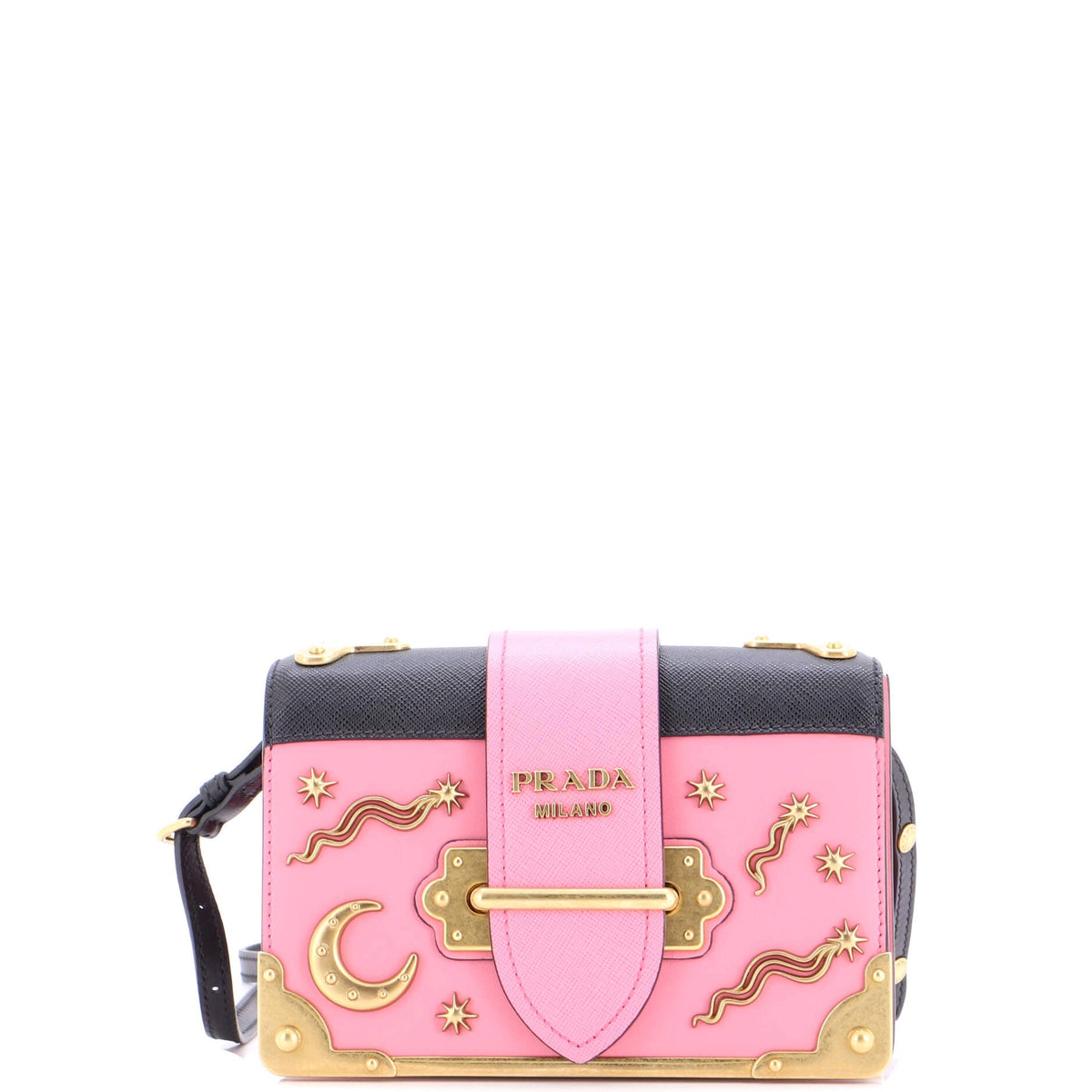 Prada PRADA Cahier Crossbody Bag Embellished Leather Small