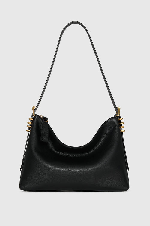 Buckle Up Shoulder Bag In Black