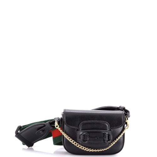 GUCCI Horsebit 1955 Flap Wallet with Strap Leather