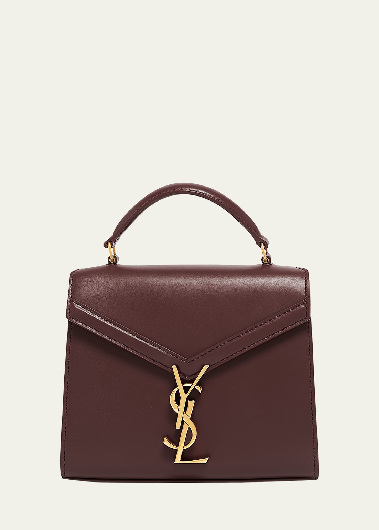 Saint Laurent Cassandre Mini Monogram YSL Box Calf Top-Handle Bag