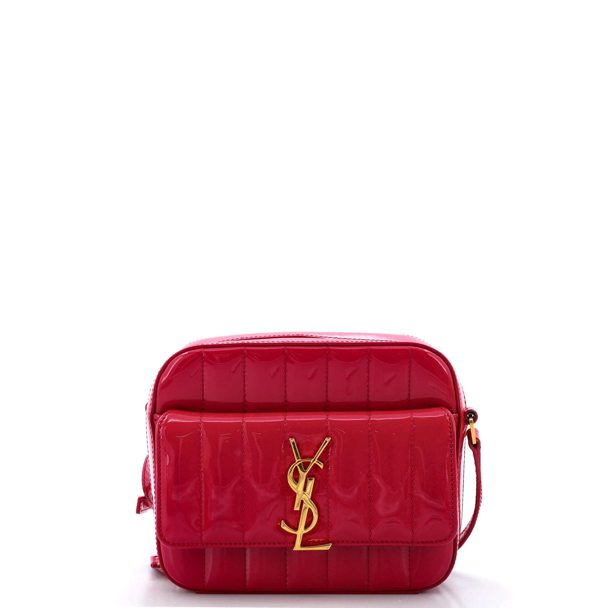Saint Laurent Vicky Camera Bag Vertical Quilt Patent Medium