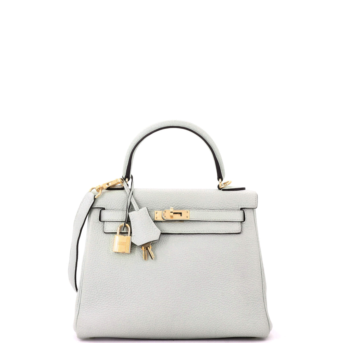 Herm?s Kelly Handbag Grey Togo with Gold Hardware 25