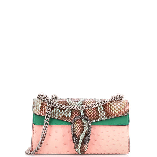 GUCCI Dionysus Bag Python with Ostrich and Leather Small