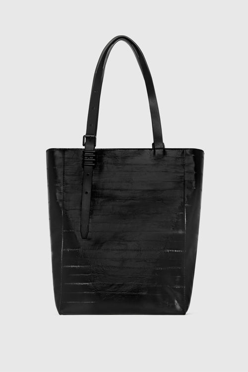 Buckle Up Tote Bag In Black