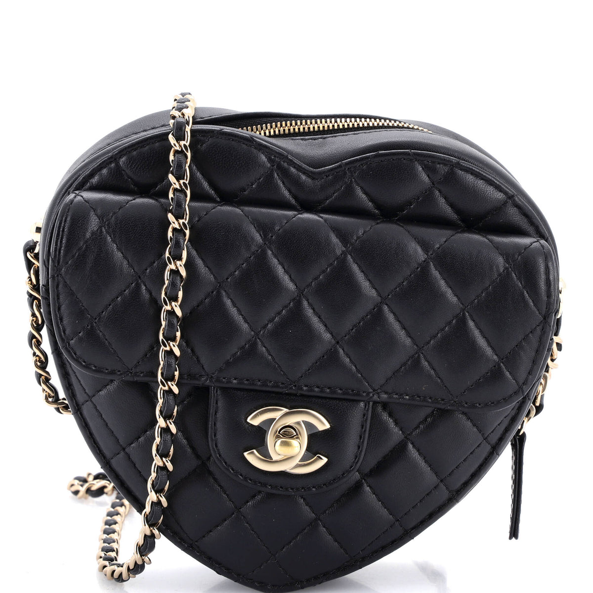 Chanel CHANEL CC in Love Heart Bag Quilted Lambskin