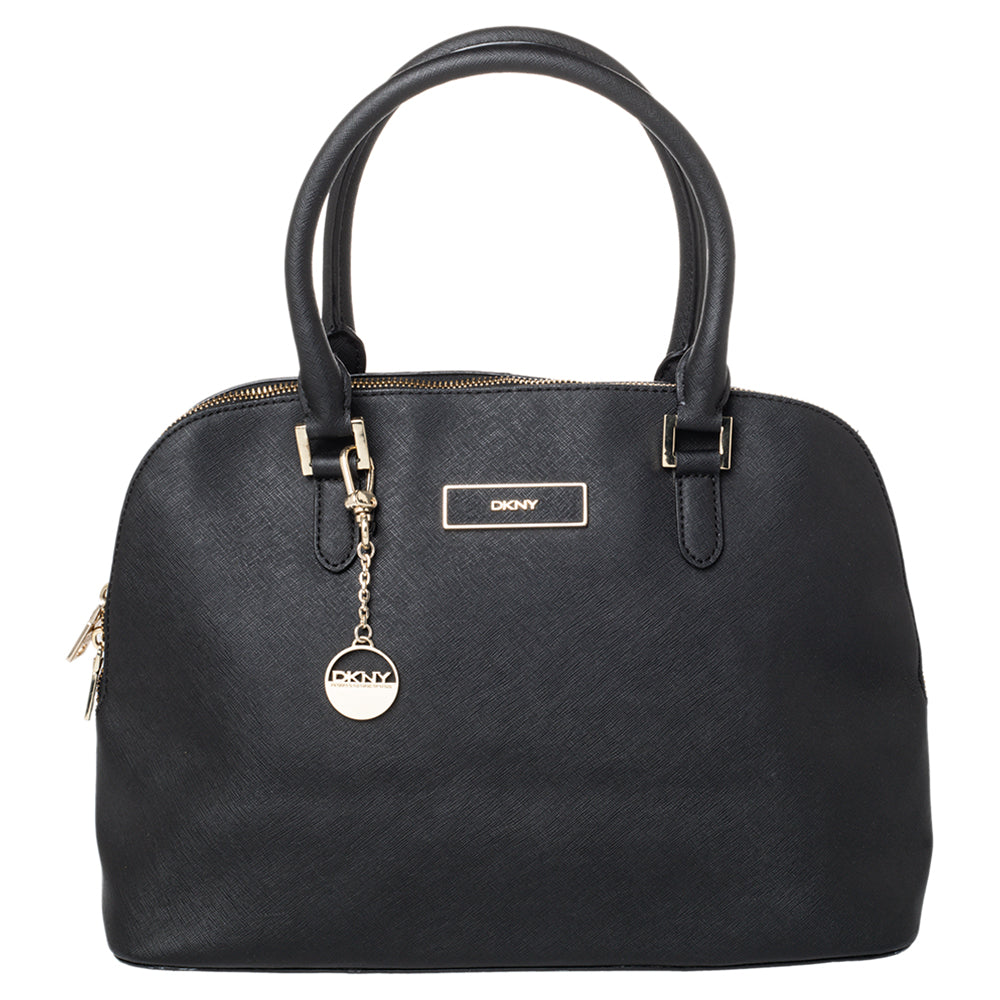 DKNY Black Leather Satchel