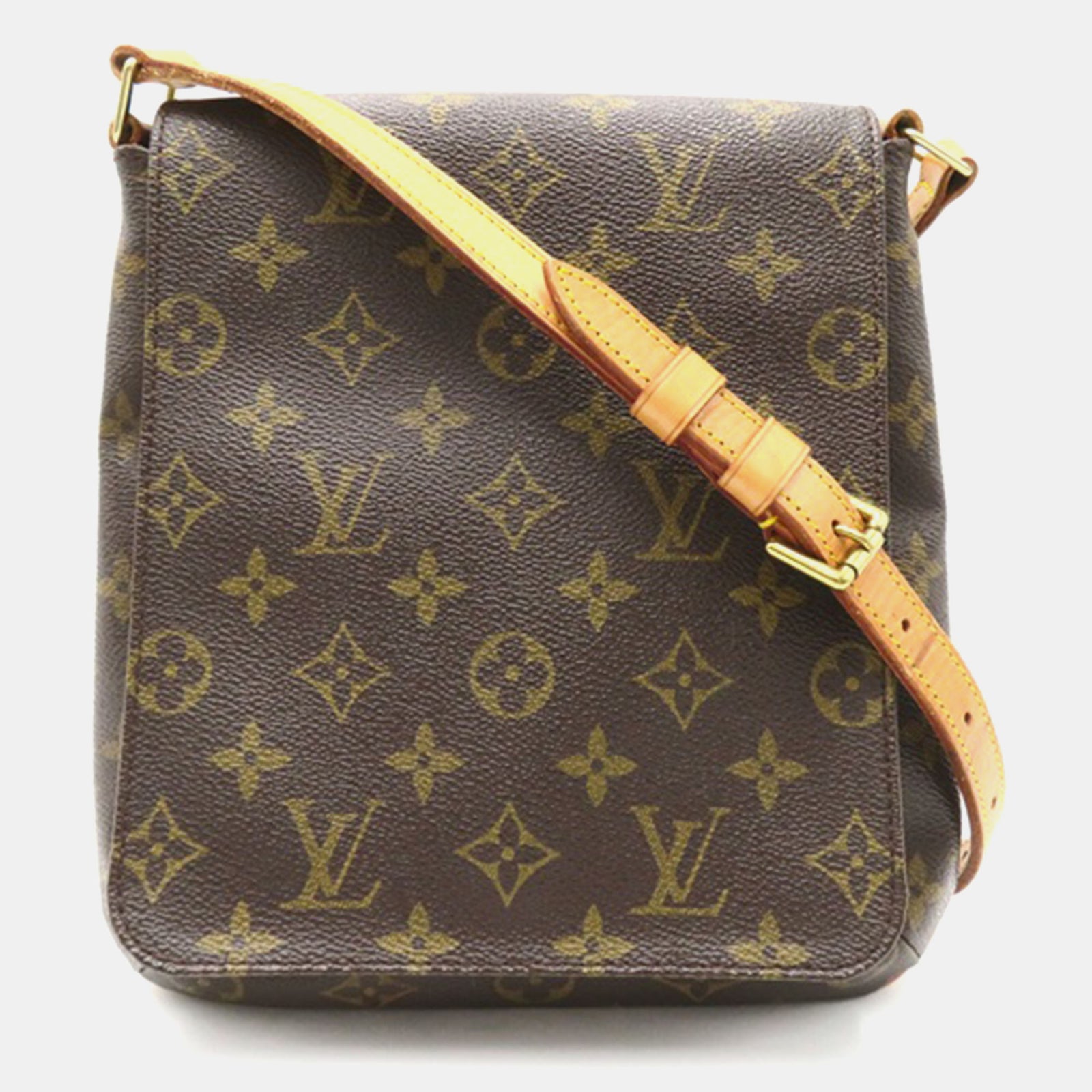 Louis Vuitton Braune Musette Salsa-Tasche aus Canvas mit kurzem Riemen und Monogramm