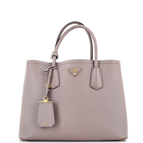 PRADA Cuir Double Tote Saffiano Leather Medium
