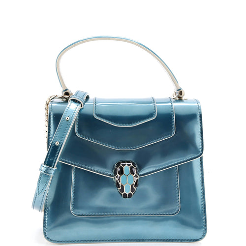 BVLGARI Serpenti Top Handle Bag Patent Small