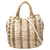 Multicolor Woven Leather Tote