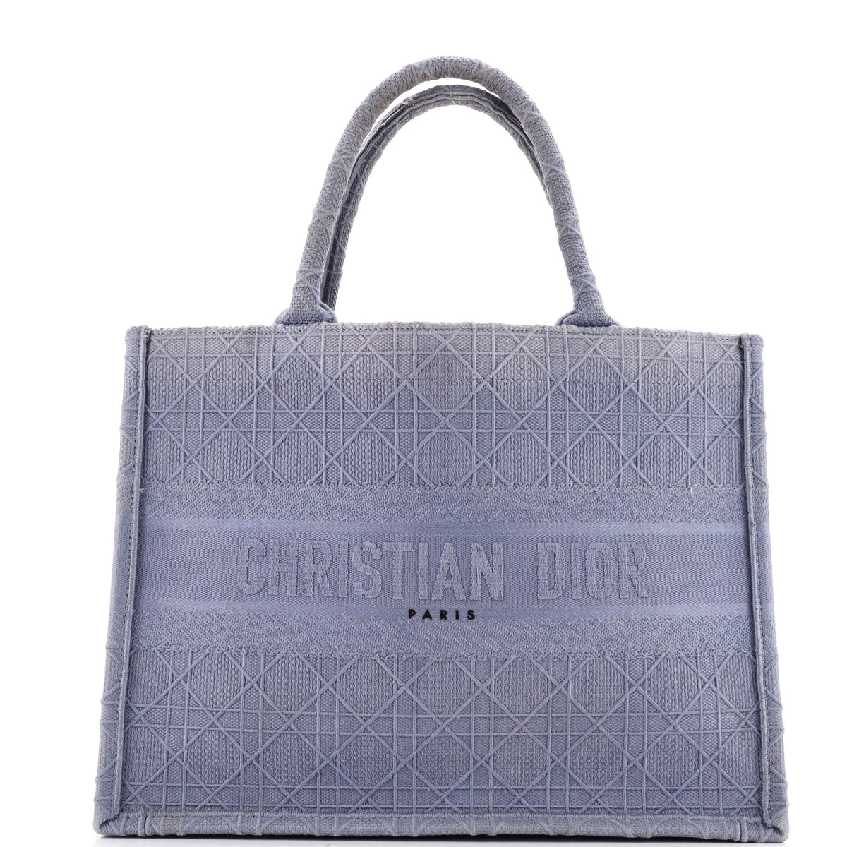 Christian Dior Book Tote Cannage Embroidered Canvas Medium