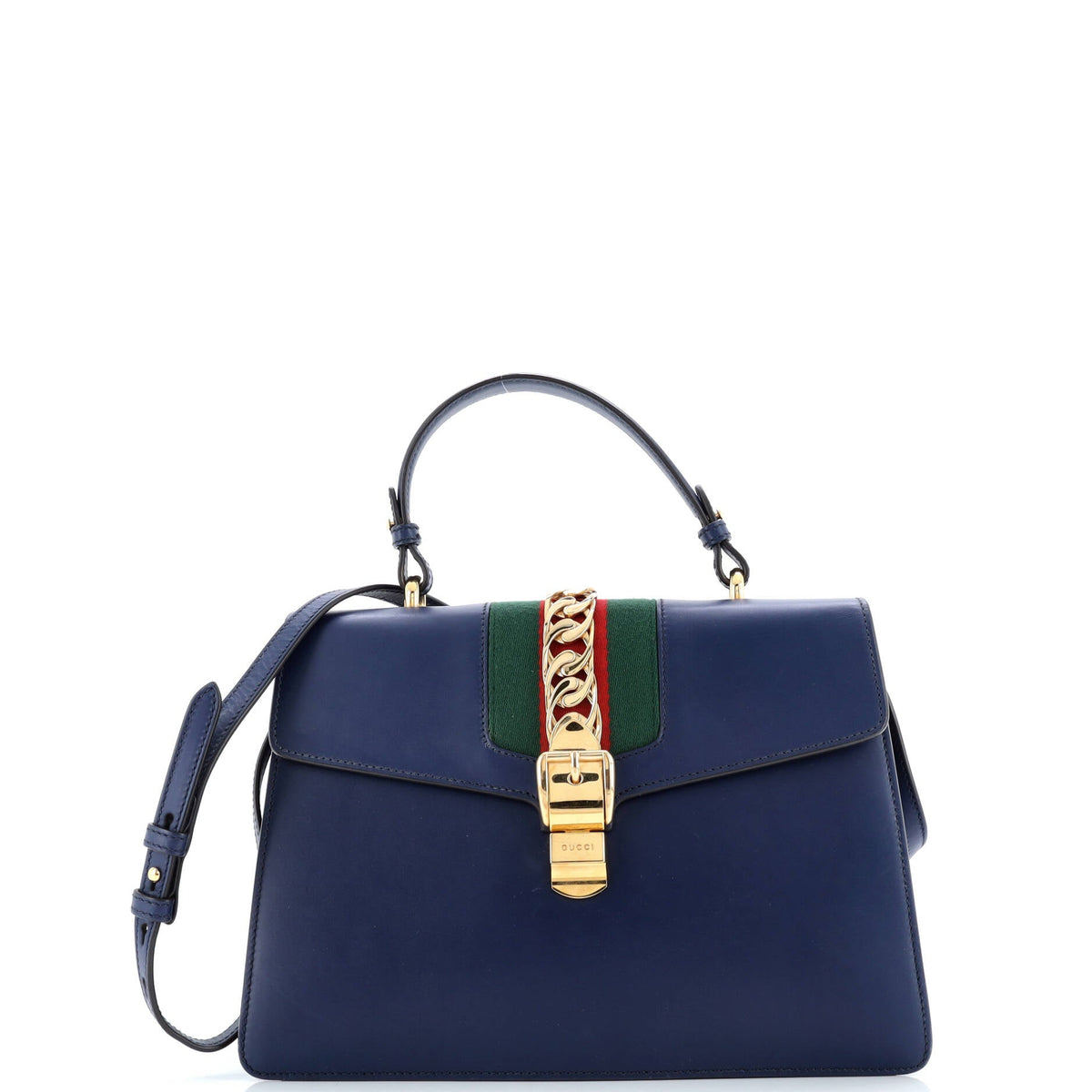 Gucci GUCCI Sylvie Top Handle Bag Leather Medium