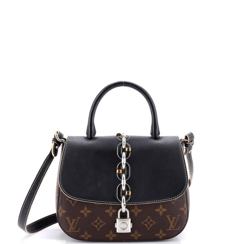 Chain It Handbag Monogram Canvas with Leather PM