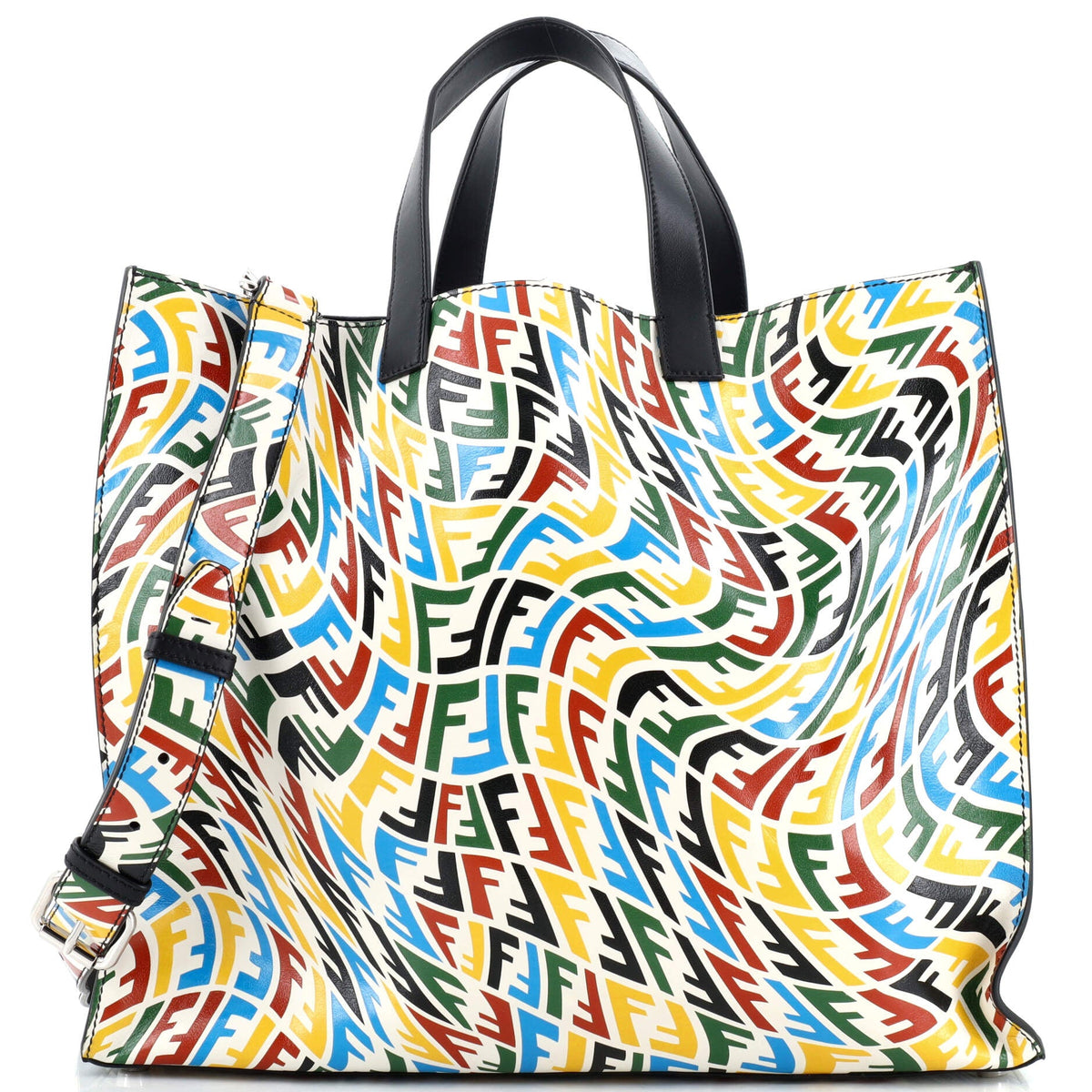 Fendi FENDI Shopper Tote Vertigo Zucca Leather Large