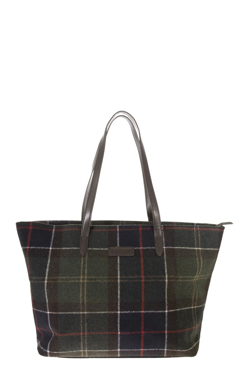 Barbour Women's Witford - Classic Tartan Tote Bag in Green/Brown | LBA0304LBA