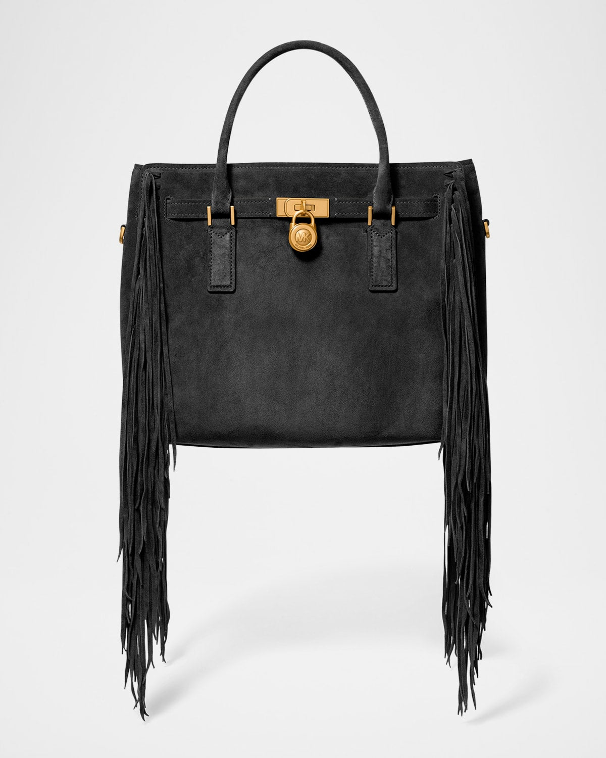 Michael Kors Hamilton Large Fringe Suede Top-Handle Bag