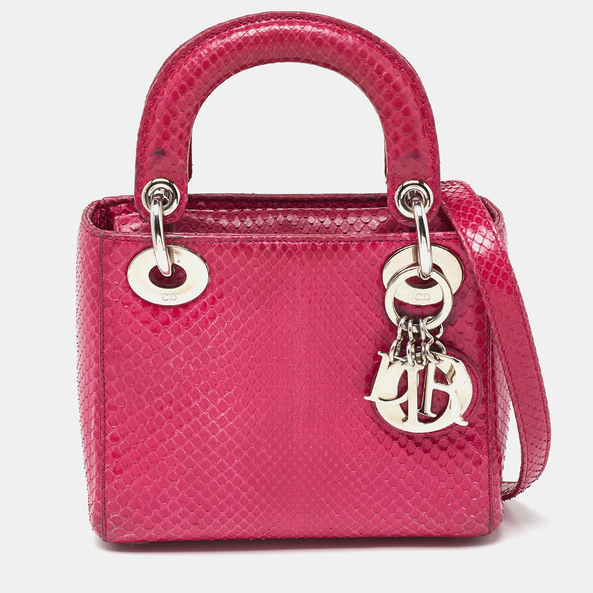 Dior Pink Python Mini Lady Tote
