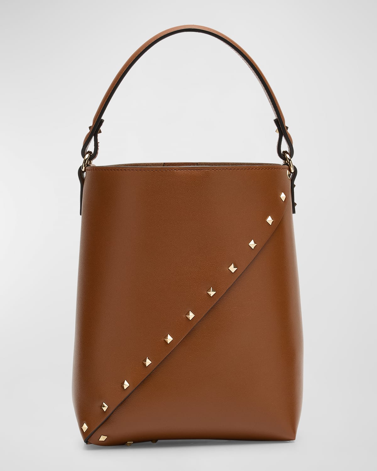 Valentino Wispy Small Rockstud Leather Bucket Bag