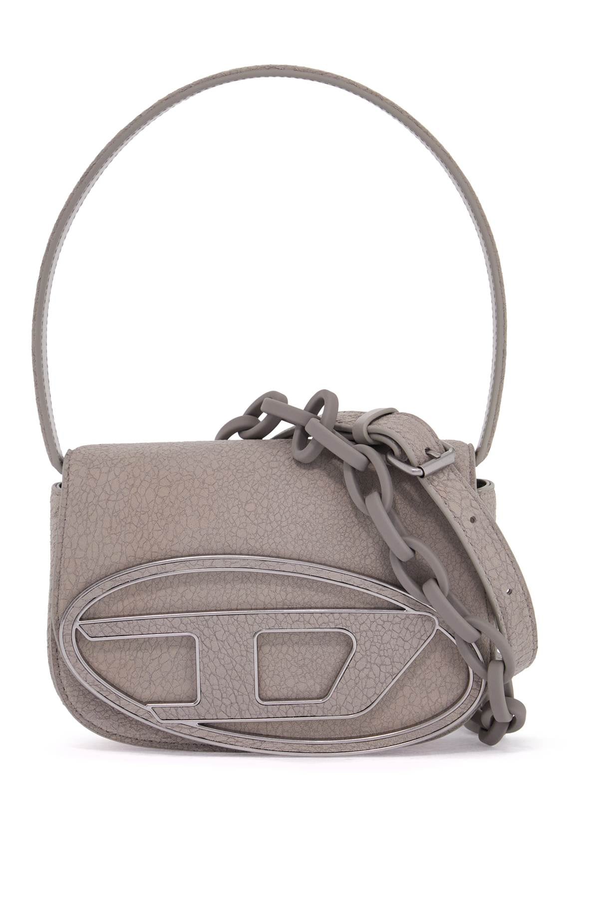 Diesel Women's 1Dr Leather Shoulder Bag With Dry Finish in Grey | X08396PS919