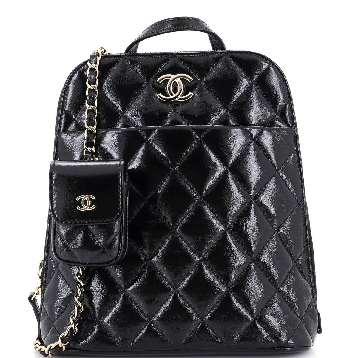 Chanel CHANEL My Pocket Backpack Quilted Shiny Calfskin