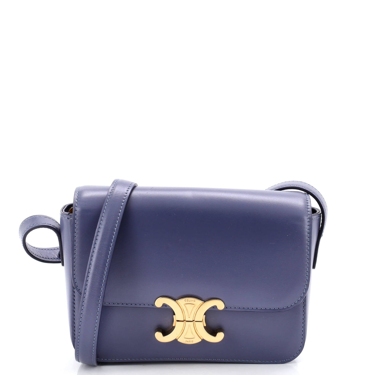 Celine CELINE Triomphe Shoulder Bag Smooth Calfskin Nano