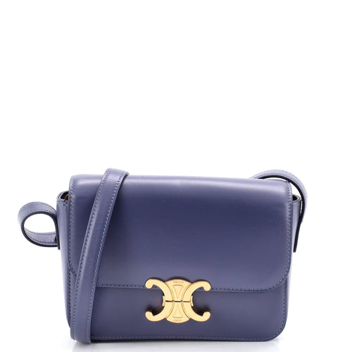 CELINE Triomphe Shoulder Bag Smooth Calfskin Nano