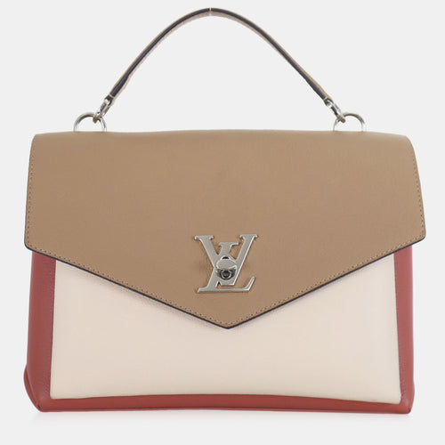 Light Brown/ Cream/ Pink MyLockme Satchel bag