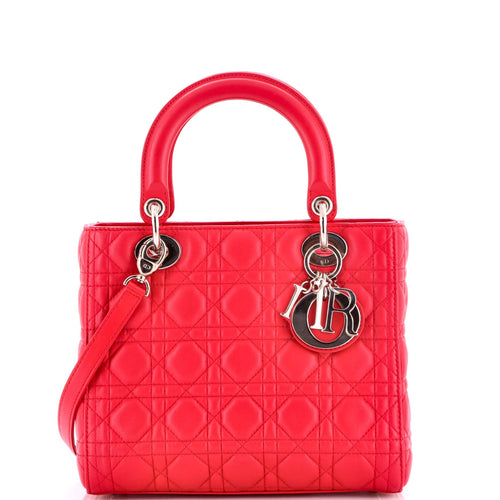 Lady Dior Bag Cannage Quilt Lambskin Medium