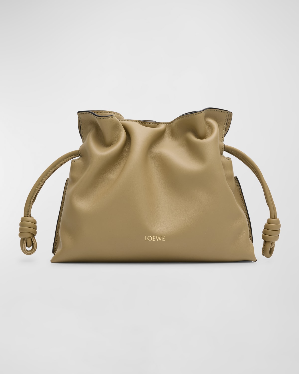 Loewe Flamenco Mini Clutch Bag in Napa Leather with Golden Foil Anagram