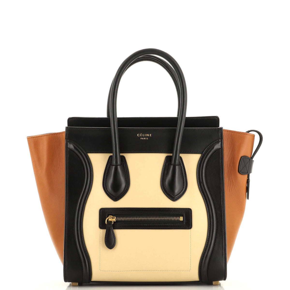 Celine CELINE Tricolor Luggage Bag Leather Micro