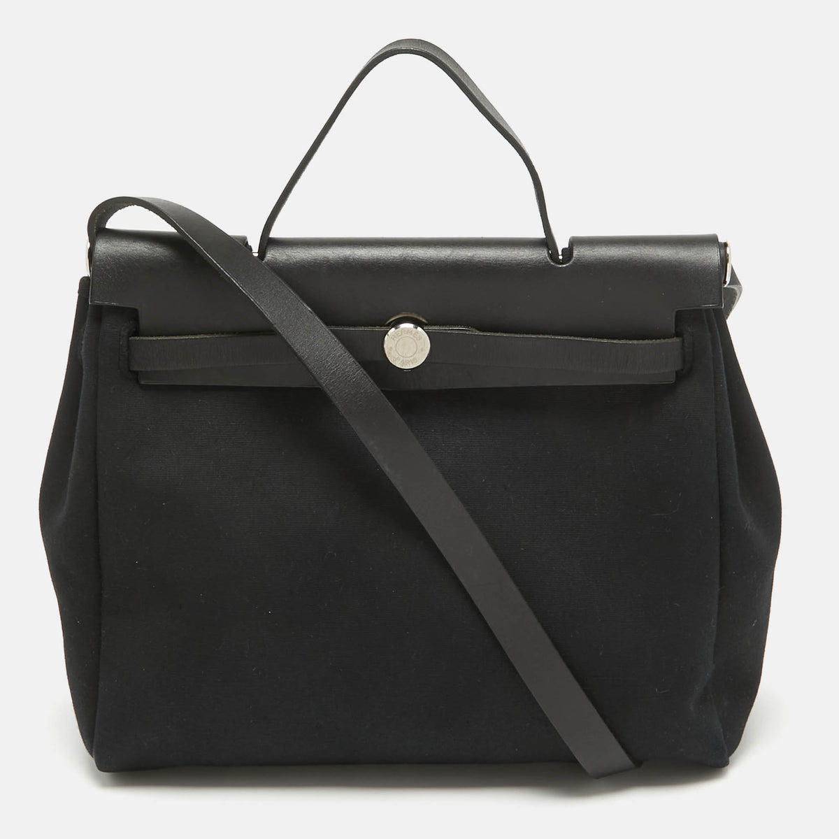 Hermès Natural/Noir Toile and  Vache Hunter 2in1 Herbag Zip 31 Bag