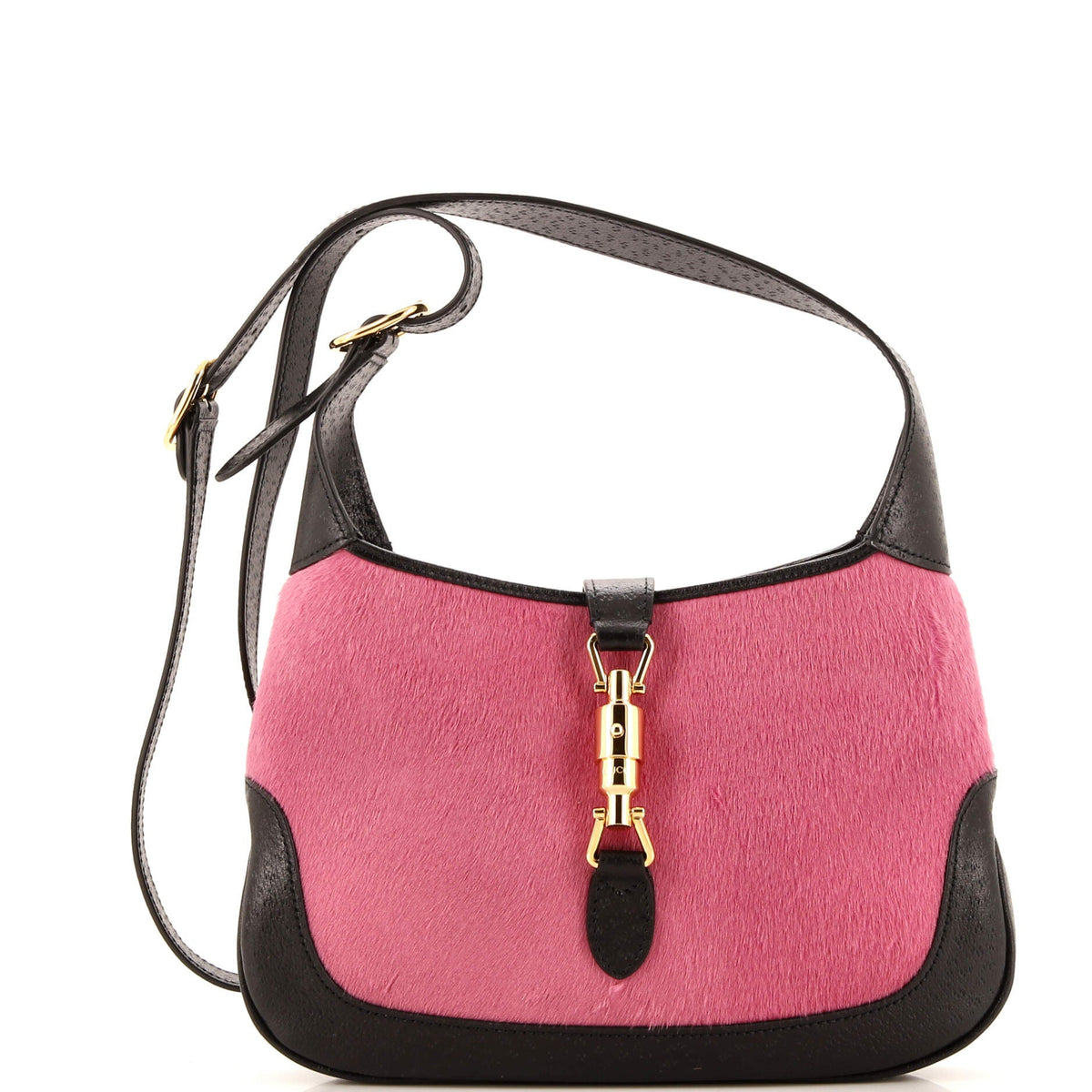 Gucci GUCCI Jackie 1961 Hobo Calf Hair with Leather Mini