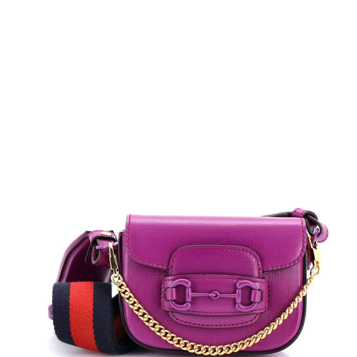 GUCCI Horsebit 1955 Flap Wallet with Strap Leather