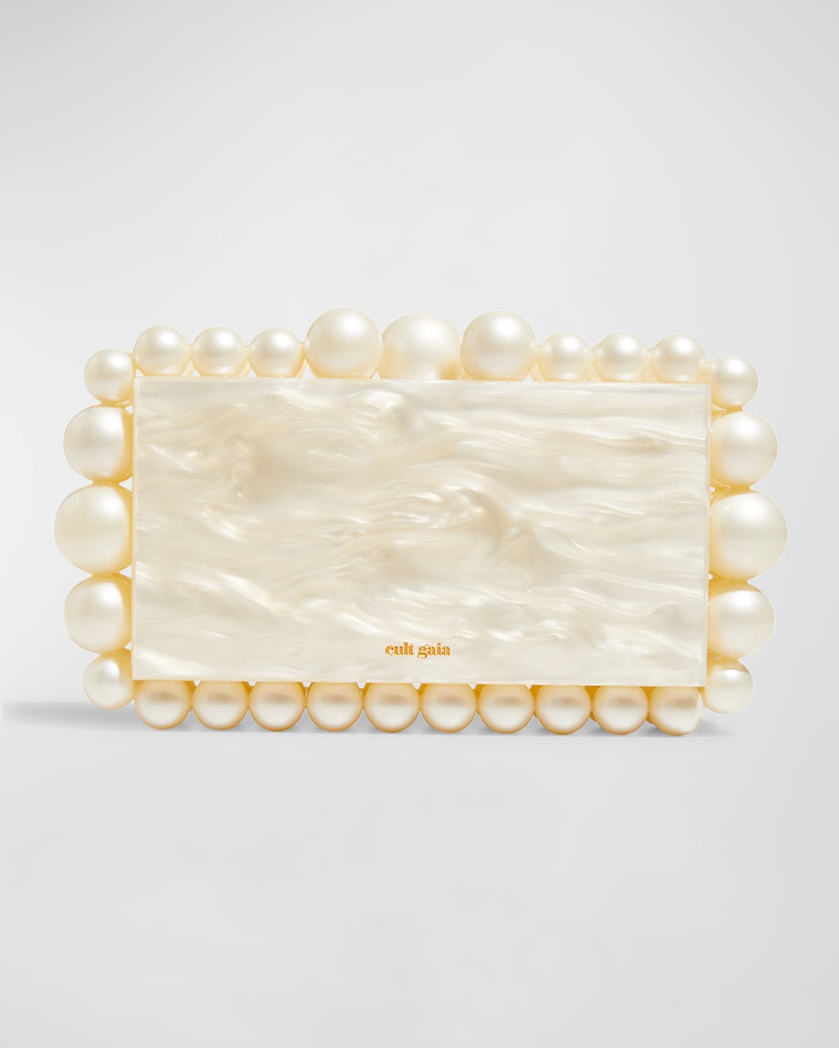 Cult Gaia Clutch „Eos“ aus Acryl mit Perlen