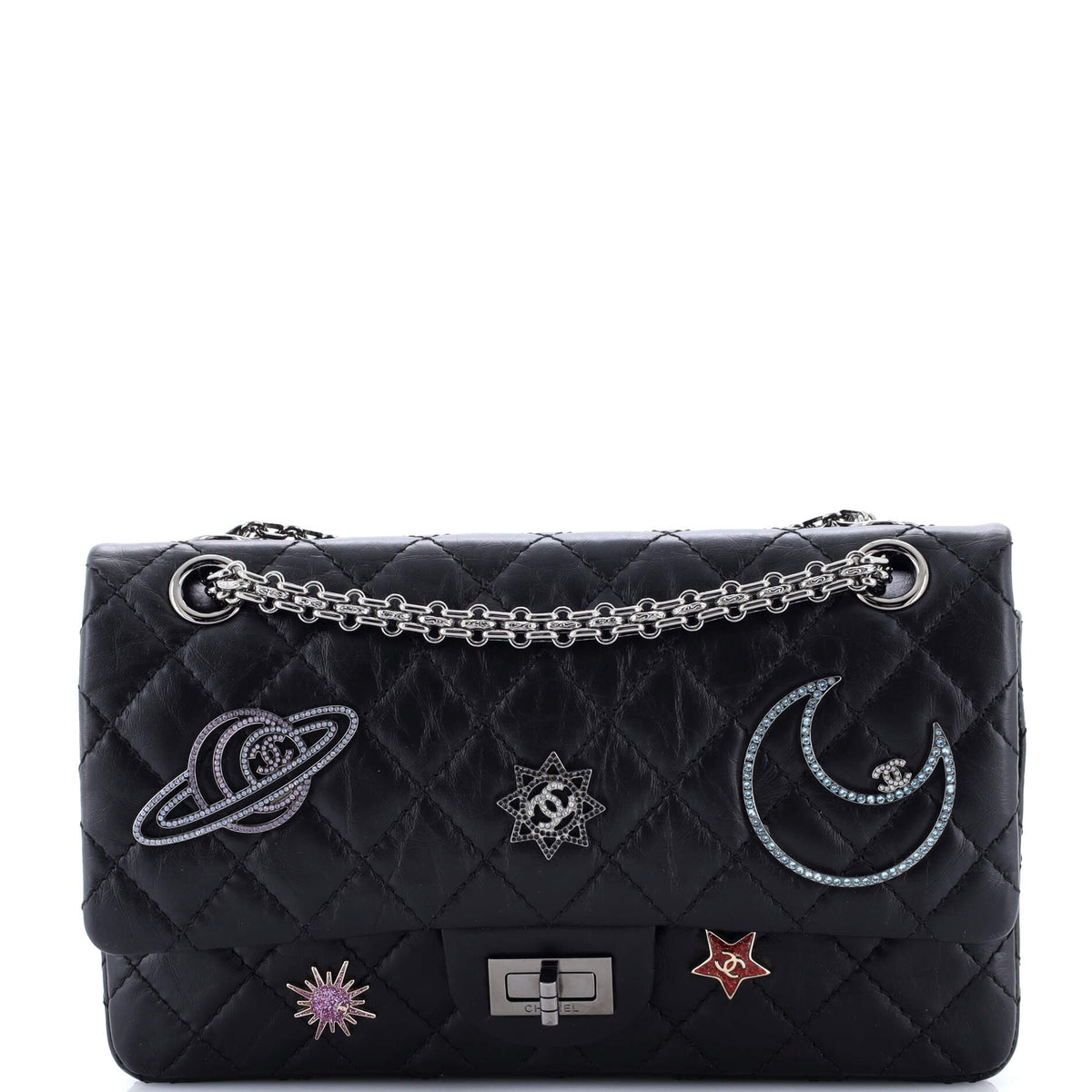 Chanel CHANEL Space Charms Reissue 2.55 Flap Bag Quilted Aged Calfskin 225