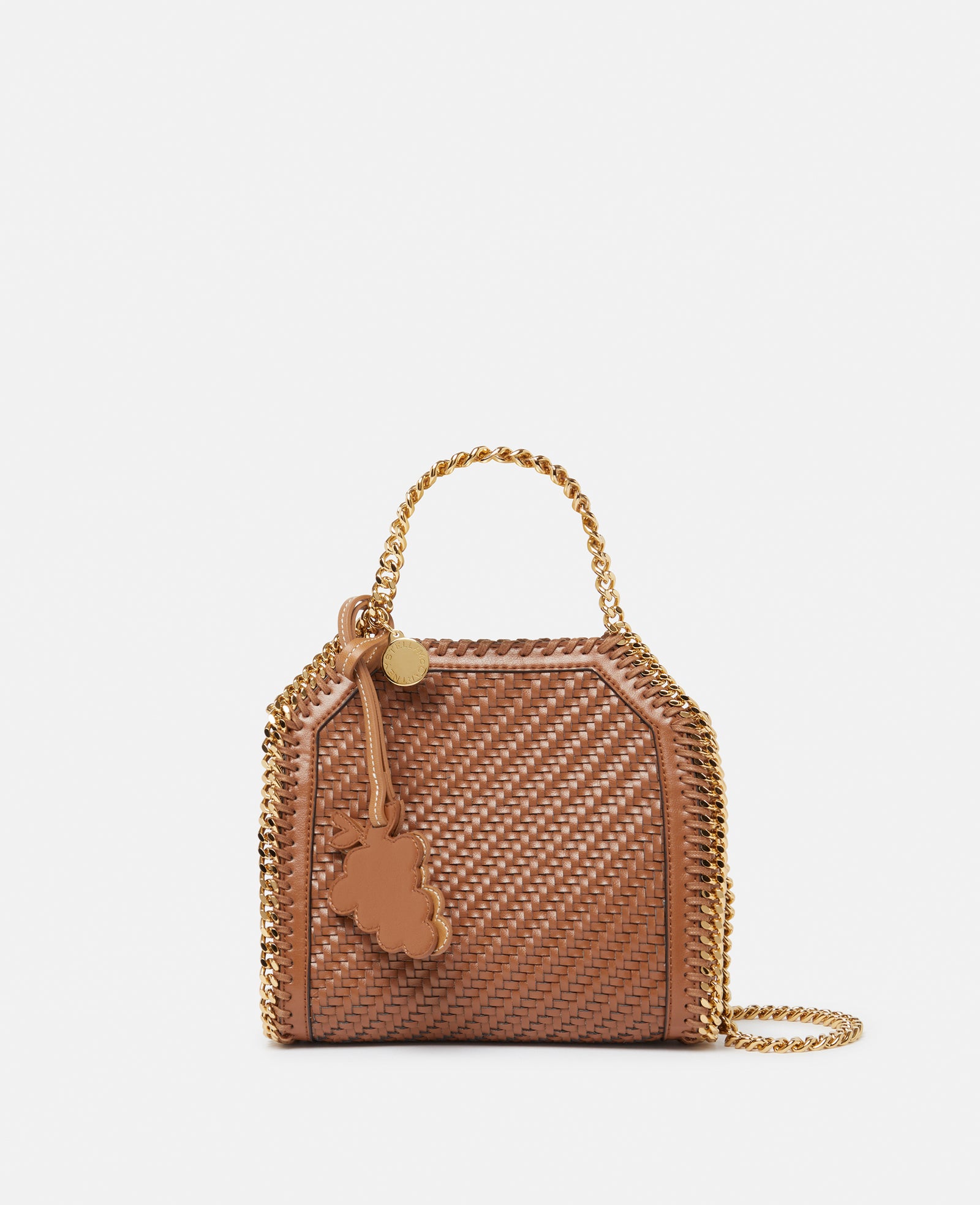 Stella McCartney Petit sac fourre-tout tissé Falabella, femme, marron clair