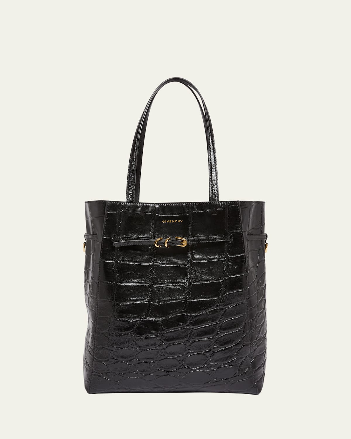 Boss Voyou Medium Tote Bag in Embossed Leather