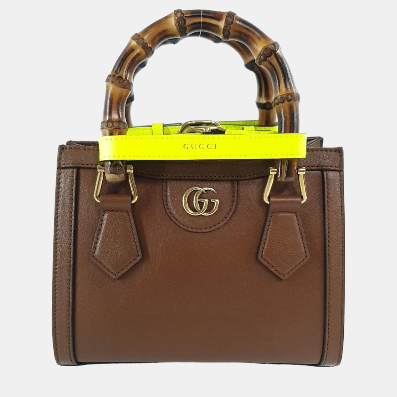 Gucci Brown Leather Mini Diana Tote Bag