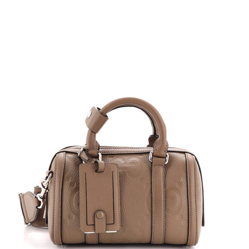 GUCCI Duffle Bag Jumbo GG Embossed Leather Mini